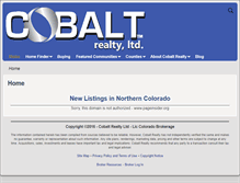 Tablet Screenshot of cobaltrealtyltd.com